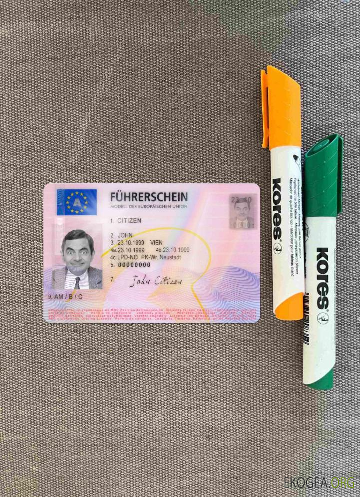 Permis de conduire autrichien 2013   présent photolook DEVANT